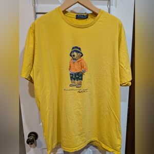 Polo Ralph Lauren Laguna Bear Bucket Hat Bear Tee Yellow Short Sleeve